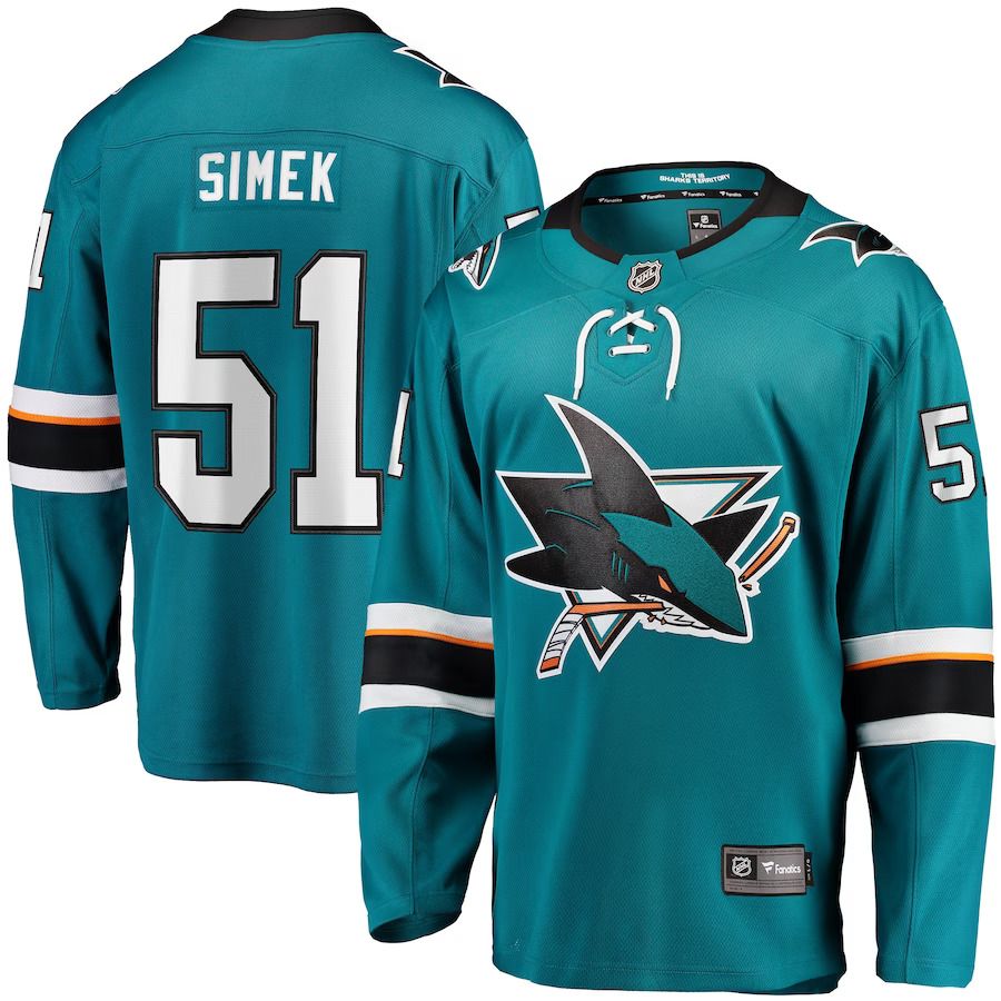 Men San Jose Sharks #51 Radim Simek Fanatics Branded Home Breakaway Player NHL Jersey->san jose sharks->NHL Jersey